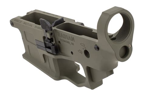 Radian A-DAC Ambidextrous Stripped AR-15 Lower Receiver - OD Green