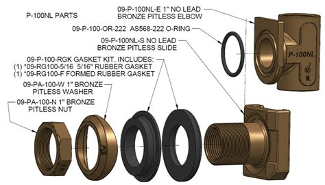 P-100 and P-100NL Pitless Adapter Replacement Parts