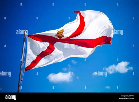 Jersey channel islands flag hi-res stock photography and images - Alamy