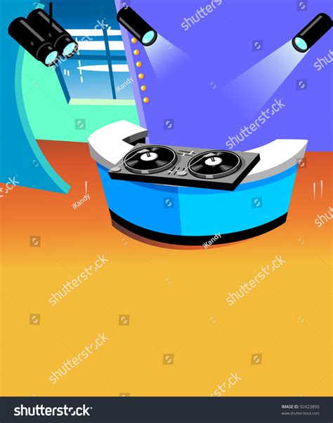 Dj Booth Stock Vector (Royalty Free) 92423890 | Shutterstock