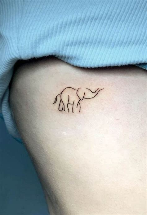 Elephant Outline Tattoo