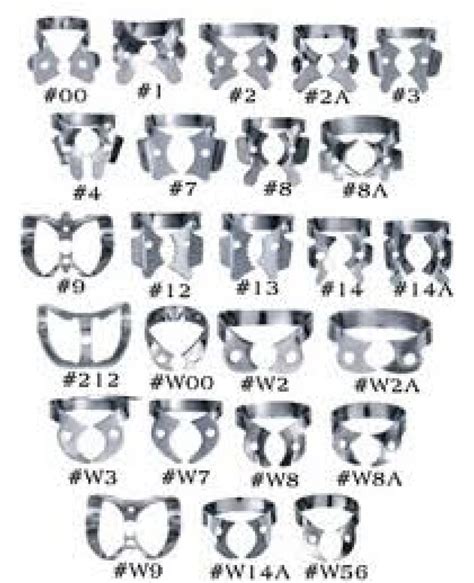 Rubber Dam Clamps (Hygenic)