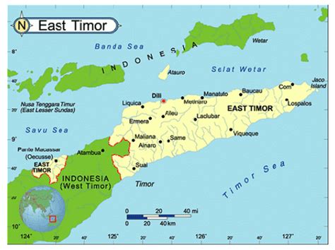 Geography Blog: Map of National Democratic Republic of Timor Leste