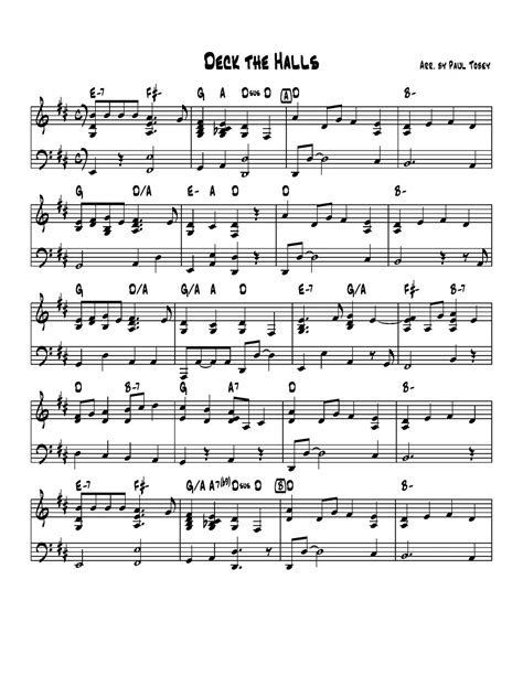 Deck the Halls Piano Sheet Music