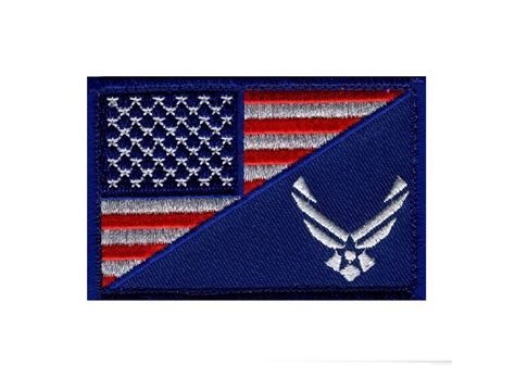 American Flag / Air Force Patch (Embroidered Hook) (Blue) – MILTACUSA