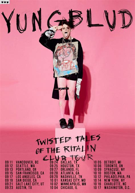 YUNGBLUD Twisted Tales of the Ritalin Club 2019 Tour Poster | prints4u