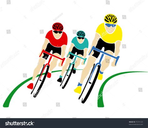 Vector Cyclists - 75191125 : Shutterstock