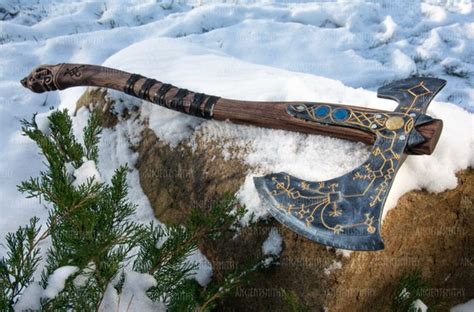 God of War Axe Leviathan Axe Hand Forged Kratos Axe With Runic - Etsy ...