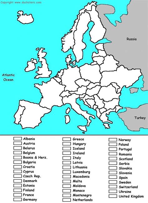 Color in map of Europe | Mapa politico de europa, Mapa fisico de europa ...