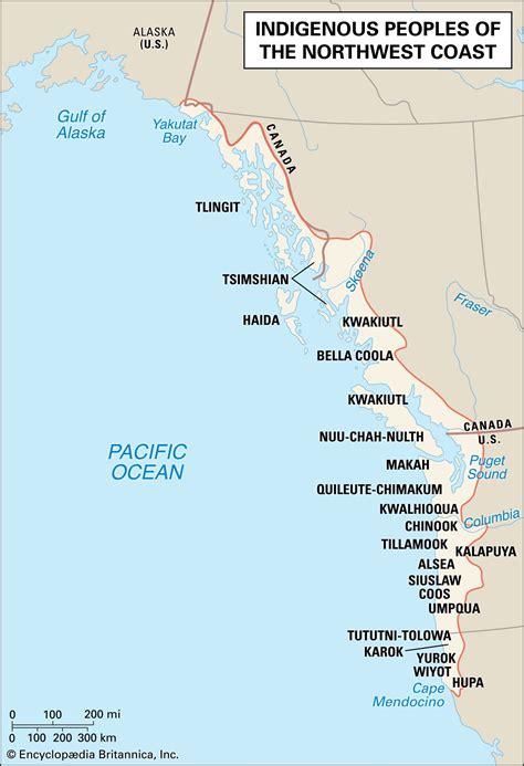 Pacific Northwest Native American Map - Dannie Elisabeth