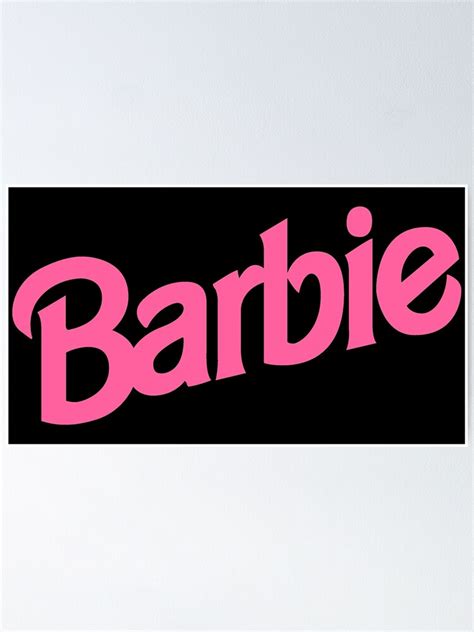 "barbie logo (black)" Poster for Sale by angelarchives | Redbubble