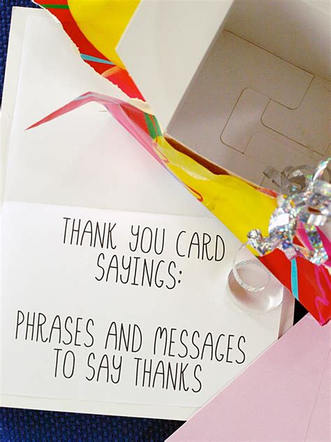 Thank You Card Sayings, Phrases, and Messages - Holidappy