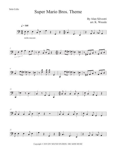 Super Mario Bros Theme By Koji Kondo Performance Ensemble Digital Sheet ...