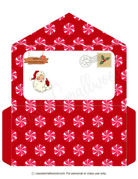 Cute Santa Envelopes (Free Printable) - Cassie Smallwood