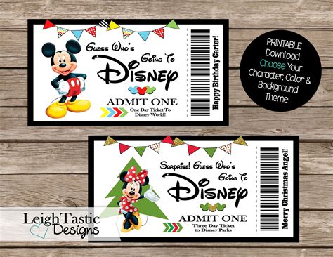 Printable Surprise Disney Tickets Free - Printable Word Searches