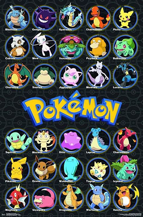 Trends International Pokémon - All Time Favorites Wall Poster, 22.375 ...