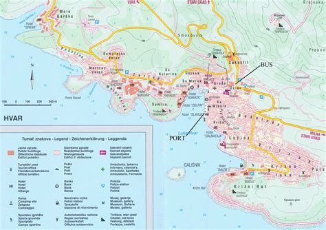 Map of Hvar town - HVAR Info.com