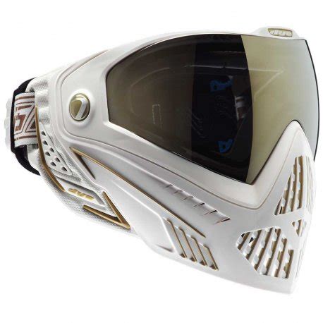 DYE i5 Paintball Mask Thermal White/Gold | 1-Shot