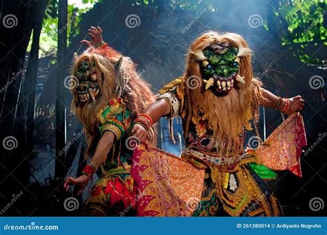 The Performer of Rampak Buto Traditional Mask Folk Dance in Yogyakarta ...