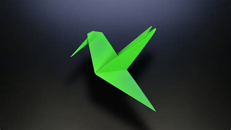 Origami: Hummingbird - Instructions in English (BR) - YouTube