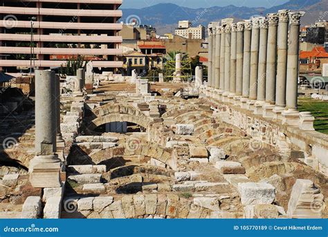 Ruins of Ancient Smyrna in Izmir City, Turkey Stock Image - Image of ...