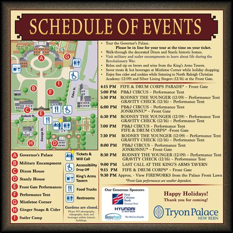 Candlelight 2023 Schedule of Events | Tryon Palace