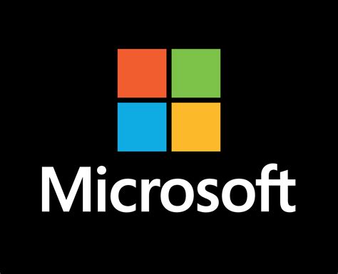 Microsoft Software Brand Logo Symbol With Name Design Vector ...