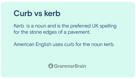 Curb vs. Kerb—Which is Correct? (Differences, Meaning, Examples ...