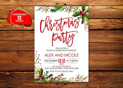 EXCEL TEMPLATES: Corporate Holiday Invitations