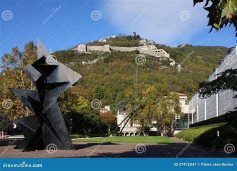 Grenoble Museum and Bastille Stock Image - Image of visit, mountain ...