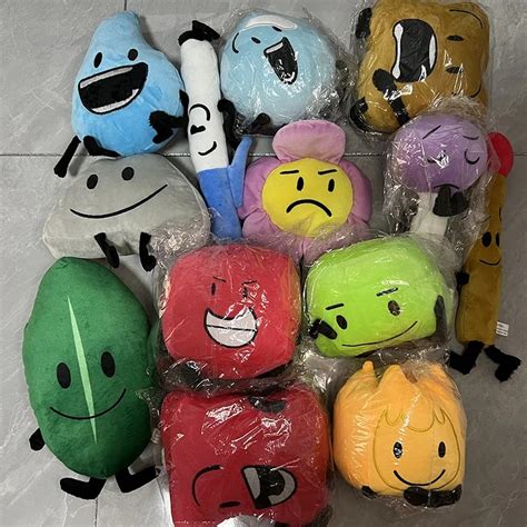 Battle for Dream Island Plush Toy BFDI Leafy Firey Flower Waterdrop ...