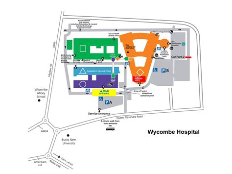 Wycombe Hospital map - Buckinghamshire Healthcare NHS Trust