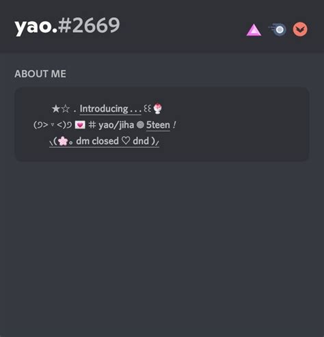 Aesthetic Bio Template Discord