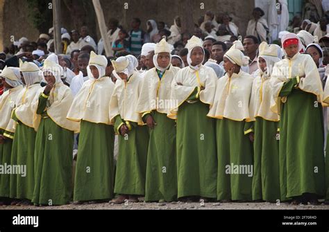 Ceremonial event. Palm Sunday Christian religious celebratiions, Axum ...