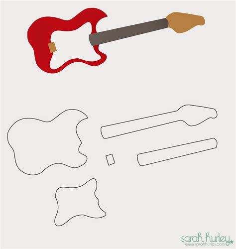 You Rock Card & Guitar Template in 2023 | Guitar cake, Guitar birthday ...