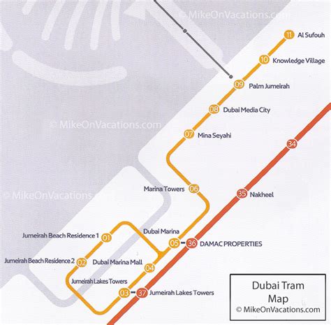 Dubai Tram Key Points — map, timing, fares & fines ⋆ Mike on vacations