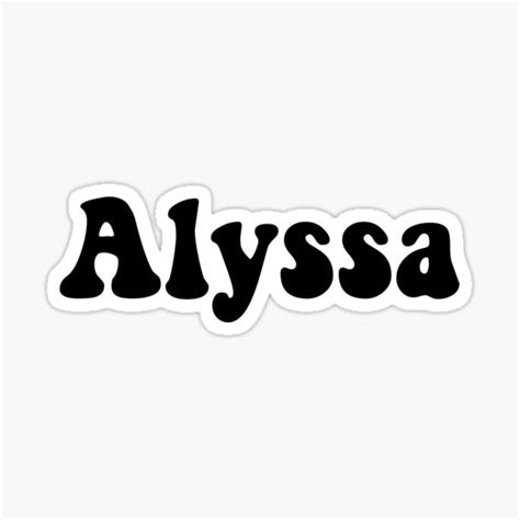 "Alyssa in Retro Font" Sticker for Sale by little-stitious | Redbubble