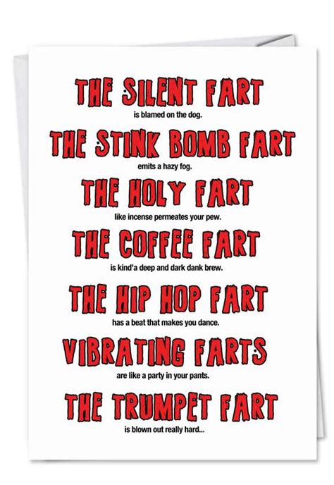 Birthday Fart Funny Poem Greeting Card|Nobleworks