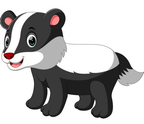 Premium Vector | Cartoon animal badger