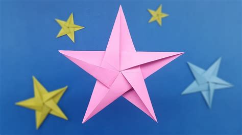 How to make Origami Star - Five Pointed Paper Star Instructions - YouTube