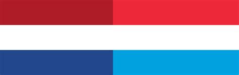 Flag of The Netherlands vs Luxembourg : vexillology