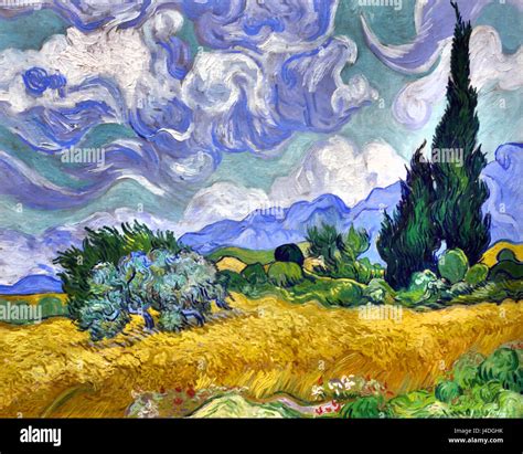 A Wheatfield with Cypresses 1889 Vincent van Gogh 1853– 1890 Dutch The ...