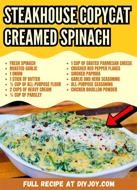 Easy Steakhouse Copycat Creamed Spinach Recipe