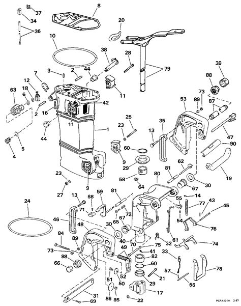 Johnson | Outboard Parts by HP | 35 | BJ35KEUR 1997 | MIDSECTION ...