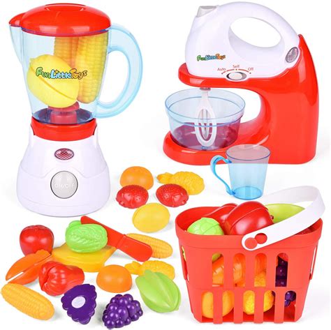 Pretend Play Food for Toddlers,Kids Play Kitchen with Mixer, Blender ...