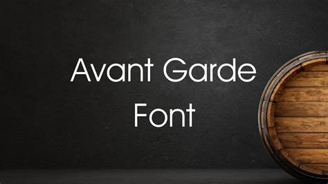 Avant Garde Font Free Download