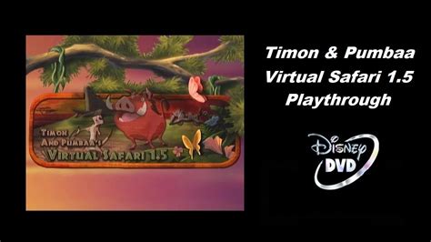 Timon & Pumbaa Virtual Safari 1.5 (DVD) Playthrough (Gameplay) The DVD ...