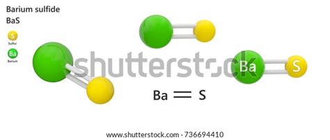 Barium Sulfide Inorganic Compound Formula Bas Stock Illustration 736694410