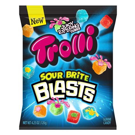 Amazon.com : Trolli Sour Brite Blasts Gummy Candy, 4.25 Ounce Bag, Pack ...