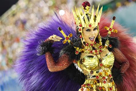 Queen of Percussion Raissa Machado of Viradouro performs during the ...